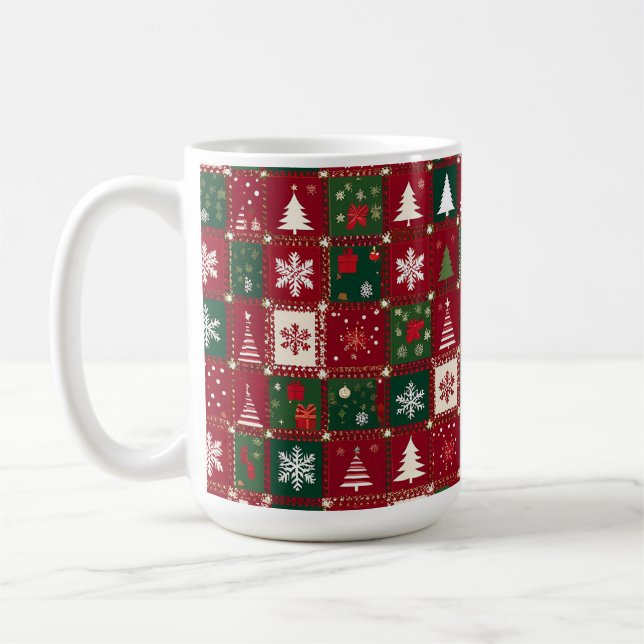 Christmas festive pattern coffee mug (Left)
