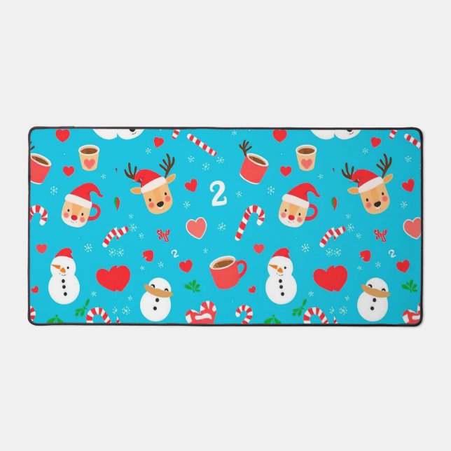 Christmas festive pattern desk mat (Front)