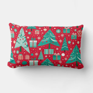 Christmas festive pattern lumbar cushion