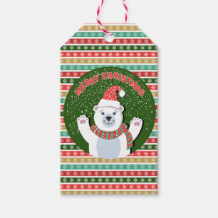 Christmas Festive patterns with Teddy Bear Gift Tags
