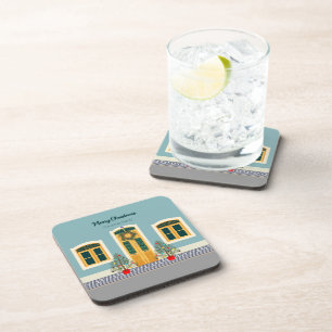Christmas festive Portuguese House Coaster