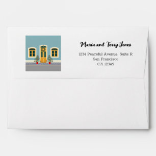 Christmas Festive Portuguese House Envelope