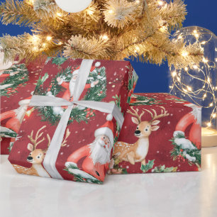 Christmas Festive Santa Claus Wrapping Paper