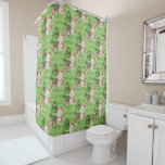 Christmas Festive Snowman Tree Green  Shower Curtain<br><div class="desc">This design may be personalised by choosing the Edit Design option. You may also transfer onto other items. Contact me at colorflowcreations@gmail.com or use the chat option at the top of the page if you wish to have this design on another product or need assistance. See more of my designs...</div>