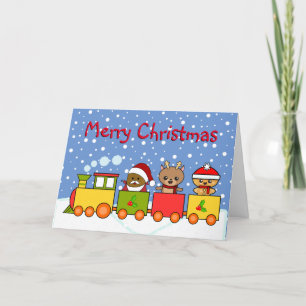 Christmas Festive Train Holiday Card