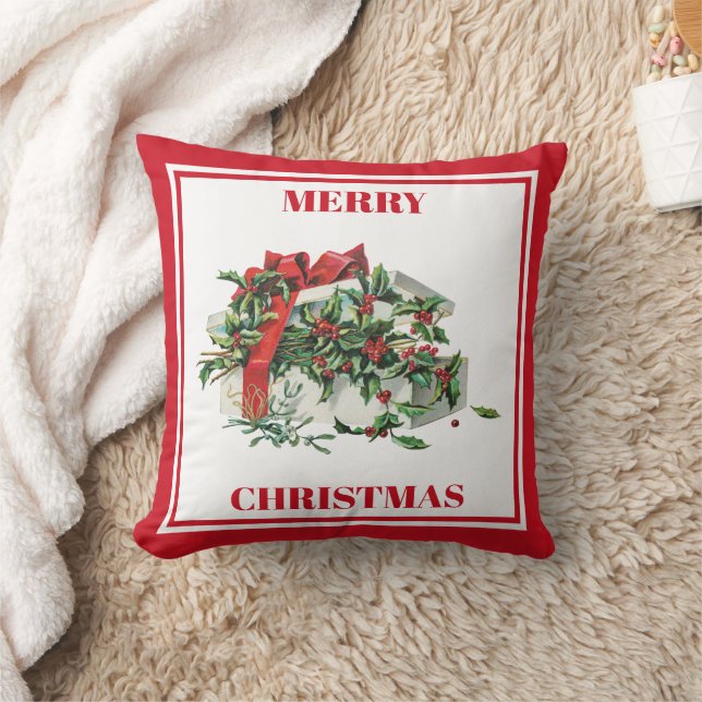 Christmas Festive Vintage Christmas Gift Cushion (Blanket)