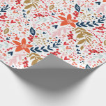 Christmas Festive White Floral Gift Wrapping Paper<br><div class="desc">All Year Festive Botanical White Floral Gift Wrapping Paper. Red,  white,  Mint pink and pastel colours,  bright and happy. trees birds,  hearts,  berries,  stars. a happy,  flower design!</div>