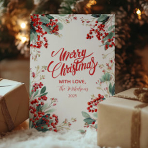 Christmas Festive Winter Foliage Holiday Card