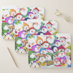 Christmas File Folder with Happy Snowmans Party<br><div class="desc">File Folders with Happy Snowmans Merry Christmas Party Funny Drawing Cartoon Snowman Celebration - Choose / Add Your Unique Text / Font / Colour - Make Your Special Gift - Resize and move or remove and add elements / image with customisation tool ! - Drawing and Design by MIGNED. You...</div>