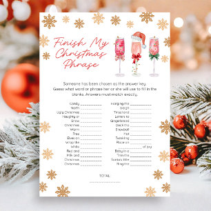 Christmas Finish the Christmas Phrase Game Holiday Card