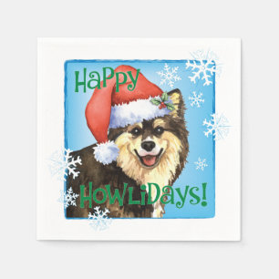 Christmas Finnish Lapphund Napkins