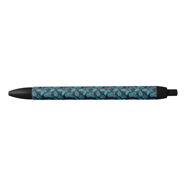 Christmas Fir Branch Pattern-82397 Black Ink Pen (Front)