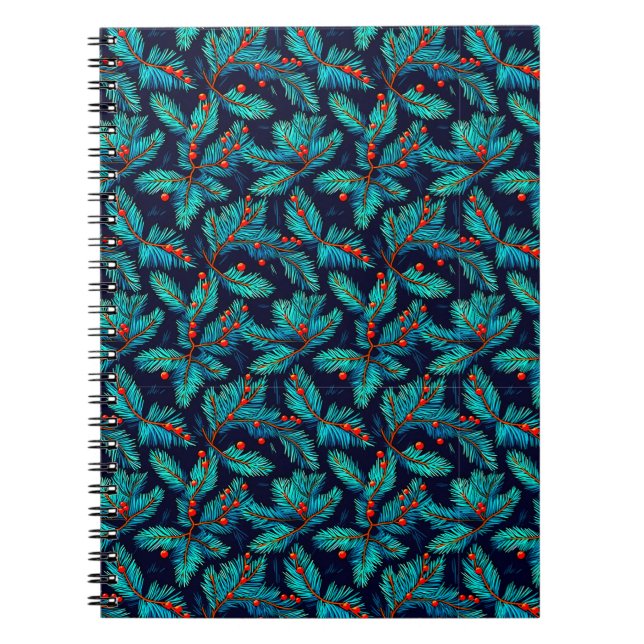 Christmas Fir Branch Pattern-82397 Notebook (Front)