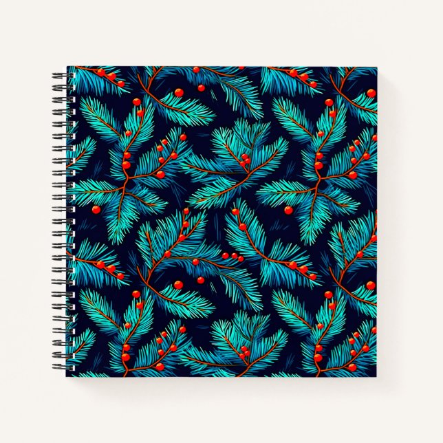 Christmas Fir Branch Pattern-82397 Notebook (Front)