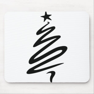 Christmas Fir Star Stylised Three Tree Mouse Pad