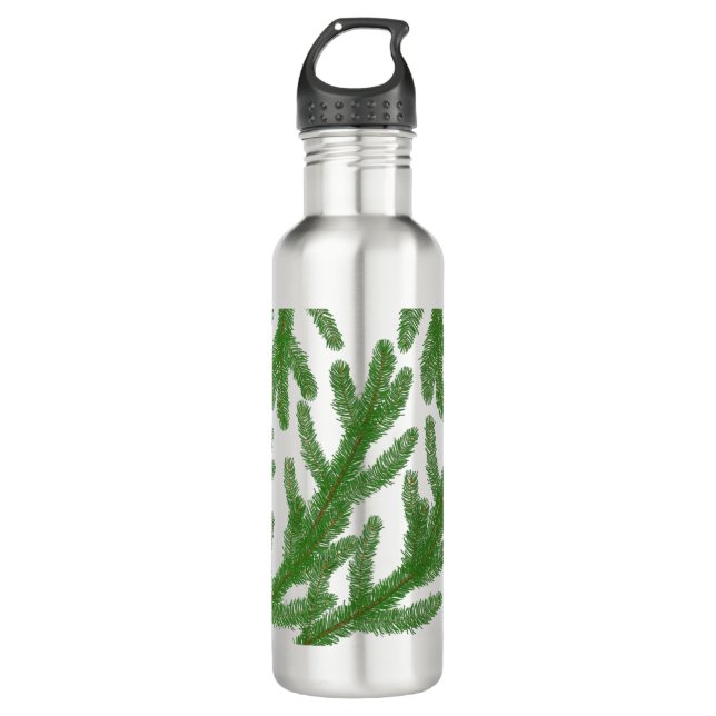 Christmas fir tree branches  710 ml water bottle (Front)