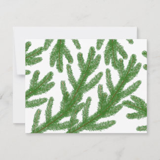 Christmas fir tree branches holiday card