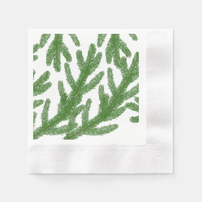 Christmas fir tree branches  napkin (Front)