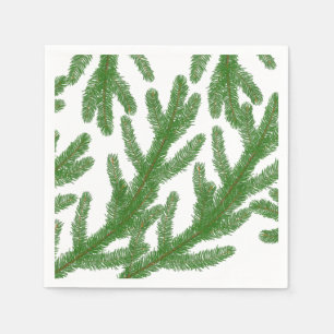 Christmas fir tree branches   napkin