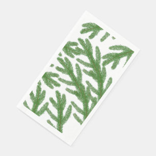 Christmas fir tree branches napkin