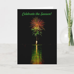 Christmas fireworks card