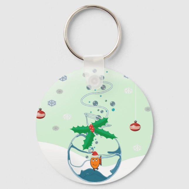 Christmas Fish Key Ring (Front)