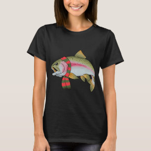 Christmas fisherman fishing funny cool Santa Xmas T-Shirt