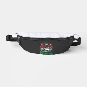 Christmas Fishing Bass Ugly Sweater Bum Bags