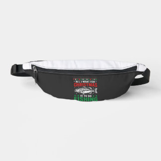 Christmas Fishing Bass Ugly Sweater Bum Bags