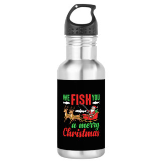 Christmas Fishing Merry Fish You 532 Ml Water Bottle