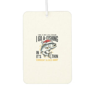 Christmas Fishing Stream Quote Design Car Air Freshener