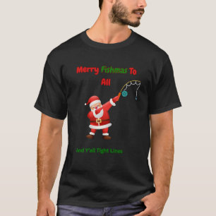 Christmas Fishing tee shirt