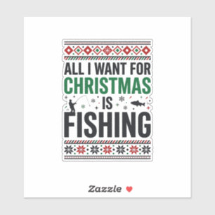 Christmas Fishing Ugly Sweater Design