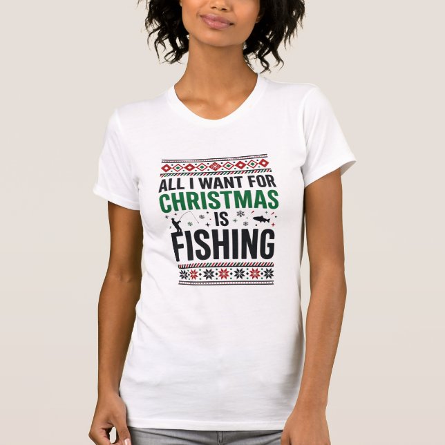 Christmas Fishing Ugly Sweater Design (Front)