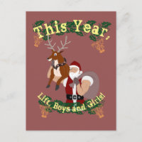 Christmas fitness New Year fit santa and reindeer