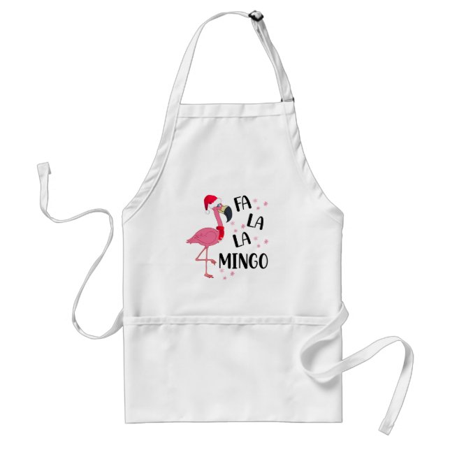 Christmas Flamingo Apron (Front)