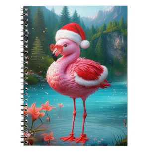 Christmas Flamingo As Santa Claus-47475 Notebook