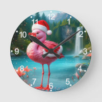 Christmas Flamingo As Santa Claus-47475