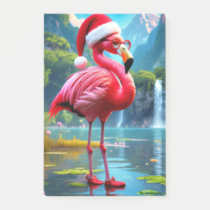 Christmas Flamingo As Santa Claus-47476 Post-it Notes