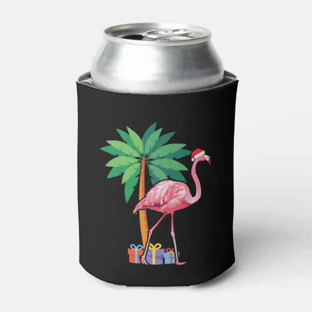 Christmas Flamingo    Can Cooler (Can Front)