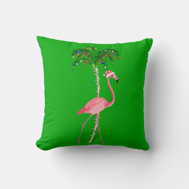 Christmas Flamingo Cushion (Front)