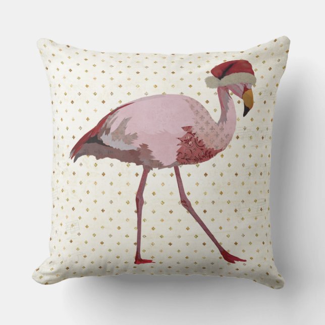 CHRISTMAS FLAMINGO CUSHION (Front)