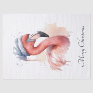 Christmas Flamingo customisable Tissue Paper