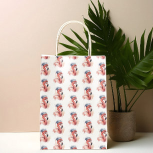 Christmas Flamingo Large Gift Bag