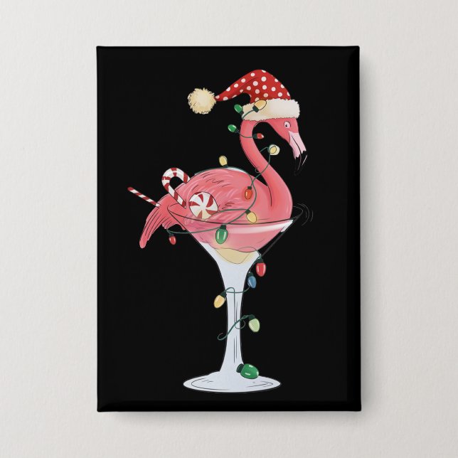 Christmas Flamingo Lights Xmas Tropical Animal  (Front)