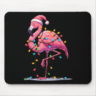 Christmas Flamingo Lover Santa Xmas Women Men Kids Mouse Pad