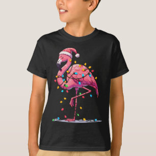 Christmas Flamingo Lover Santa Xmas Women Men Kids T-Shirt