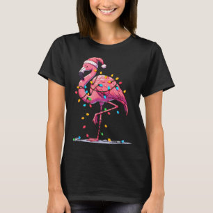 Christmas Flamingo Lover Santa Xmas Women Men Kids T-Shirt