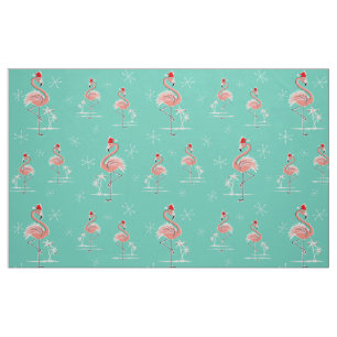 Christmas Flamingo Multi large pattern fabric