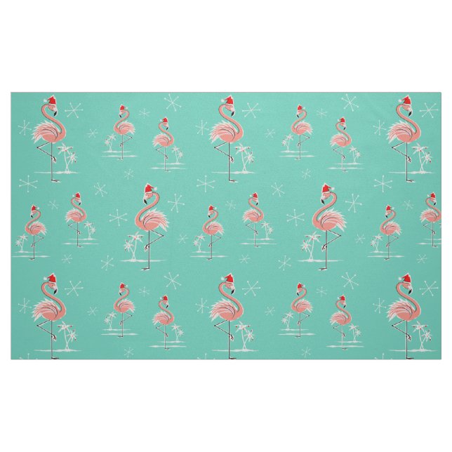 Christmas Flamingo Multi large pattern fabric (Fat Quarter)